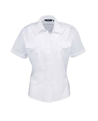 Chemise manches courtes femme Pilote PR312 - White