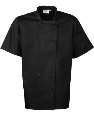 Veste de cuisine manches courtes PR656 - Black