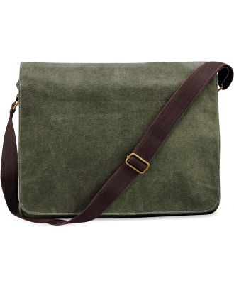 Sac courrier vintage en toile QD610e - Vintage Military Green