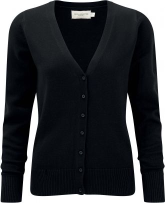 Cardigan femme col V RU715F - Black