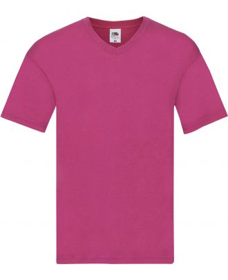 T-shirt homme col V Original-T SC61426 - Fuchsia