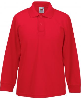 Polo enfant 65/35 manches longues SC63201 - Red