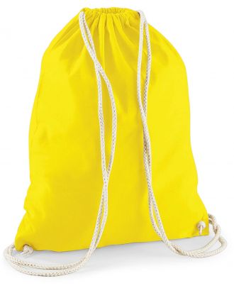 Gymsac en coton W110 - Yellow - 37 x 46 cm de dos