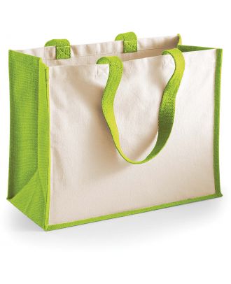 Sac cabas classique en jute W422 - Apple Green