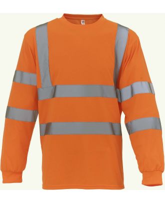 T-shirt haute visibilité manches longues HVJ420 - Hi Vis Orange 