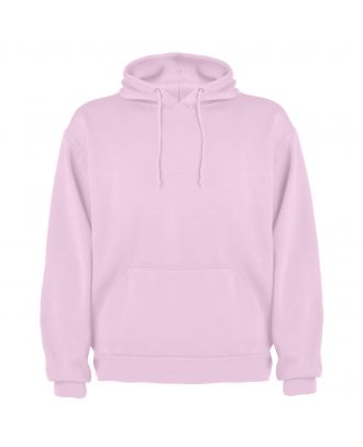 Sweat-shirt capuche avec poche kangourou CAPUCHA rose clair