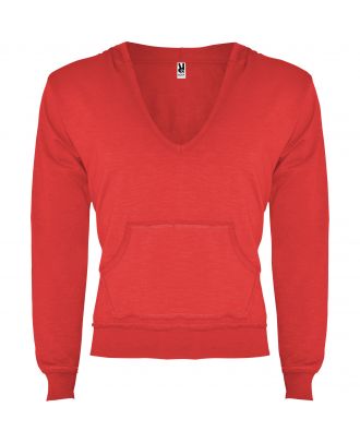 Sweat-shirt homme à capuche col V AMANDUS ROUGE