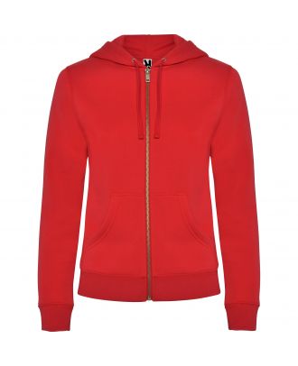 Sweat-shirt femme capuche VELETA rouge